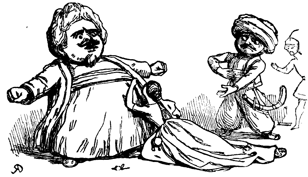 Caricature  of Italian tenor.