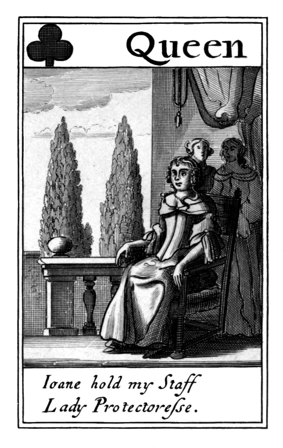 Queen of Clubs. Ioane hold my Staff Lady
      Protectoresse.