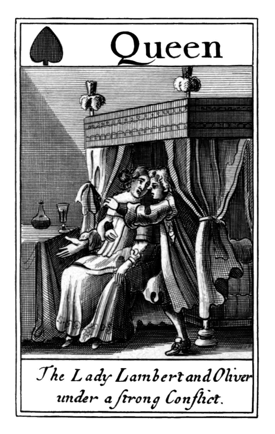 Queen of Spades. The Lady Lambert and
      Oliver under a strong Conflict.
