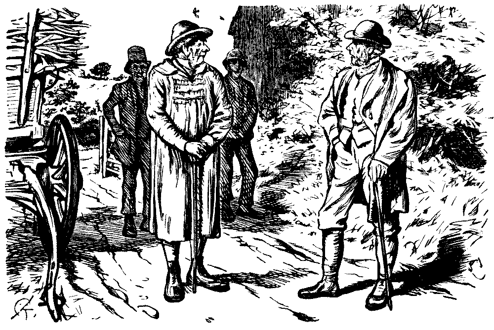 Farmhand talking to employer