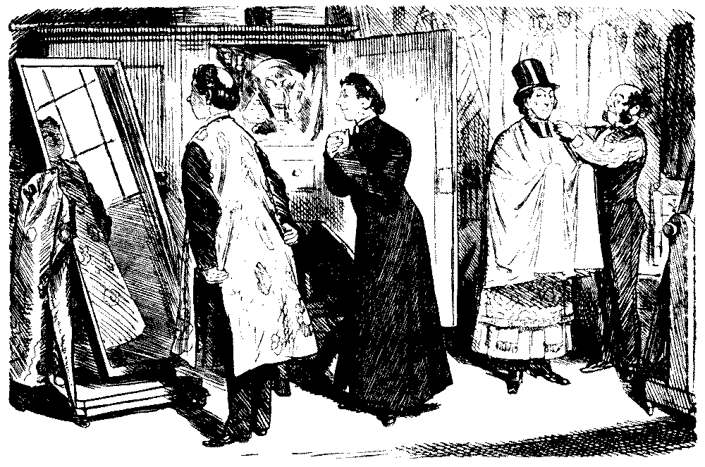 Clerical vestment being admired
