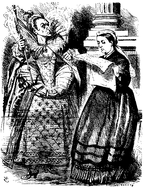 Queen talking to a woman