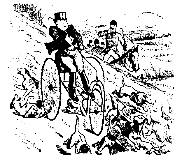 The tricycle runs out of control