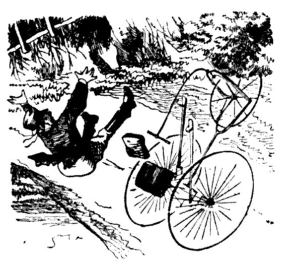 Rider falls from tricycle