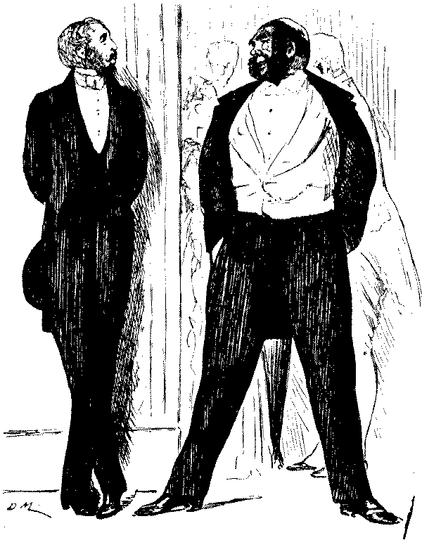 Two men talking