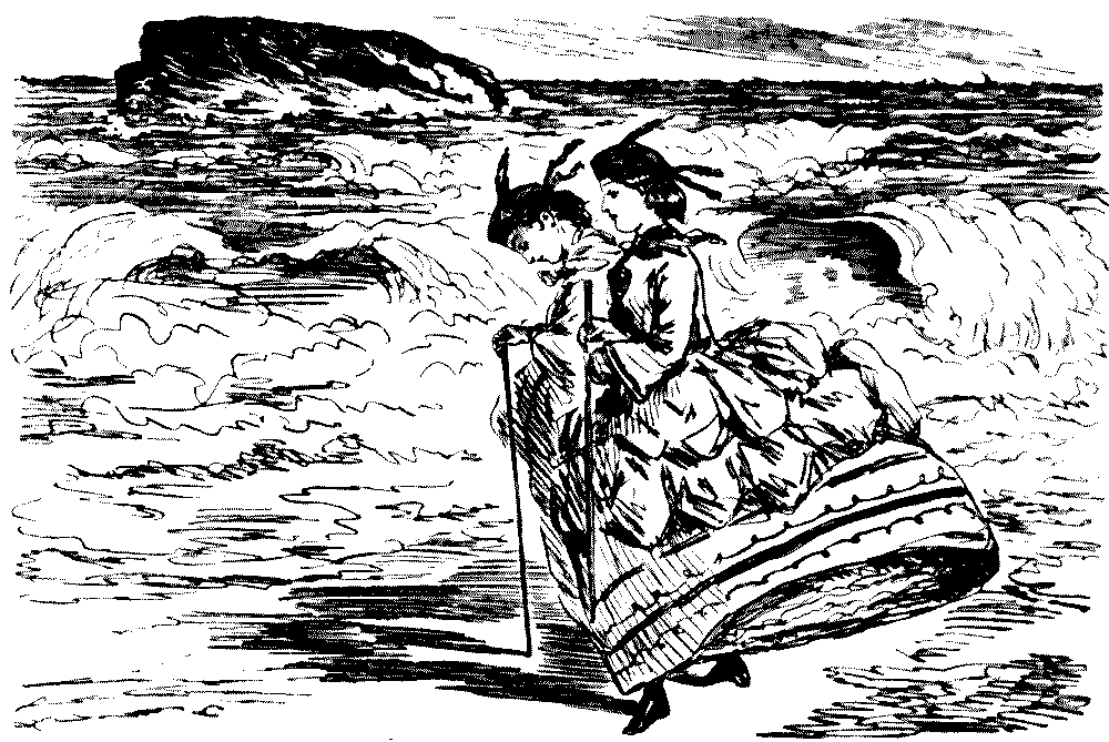 Women in crinolines