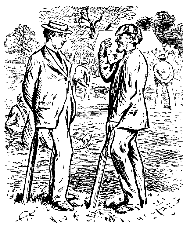 Two men in discussion