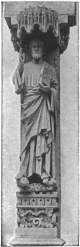 “BEAUTIFUL
GOD” STATUE
ON DIVIDING
PILLAR OF
CENTRAL DOOR.