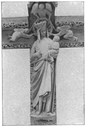 DIVIDING
PILLAR
OF SOUTH
DOORWAY.

(facing the Rue
Robert de
Luzarches).

THE “GILDED VIRGIN”