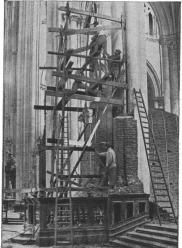 TAKING DOWN
THE STATUES
IN TRANSEPT.