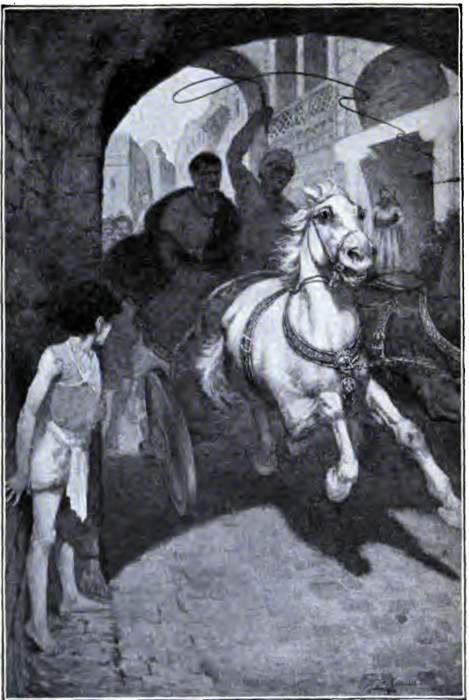 Frontispiece. “TOR FLATTENED HIMSELF AGAINST A CONVENIENT WALL.”