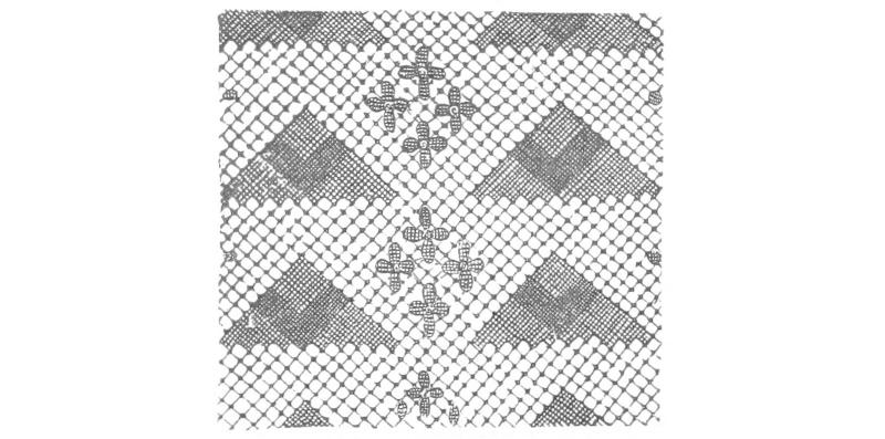 Lace with crosses and triangles