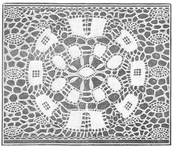 Lace with overall circular pattern