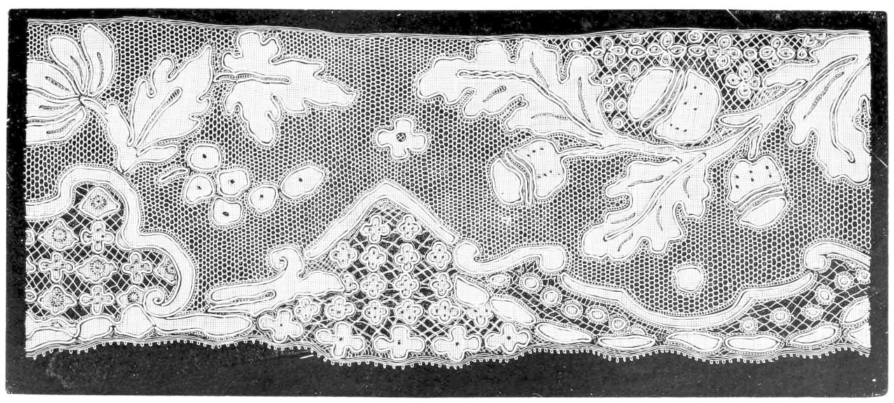 Lace with oak leaves and acorns