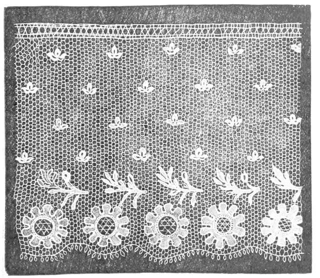 Lace with daisy-like flowers