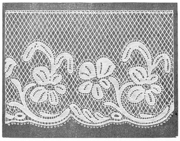 Flowers on rhombic net ground