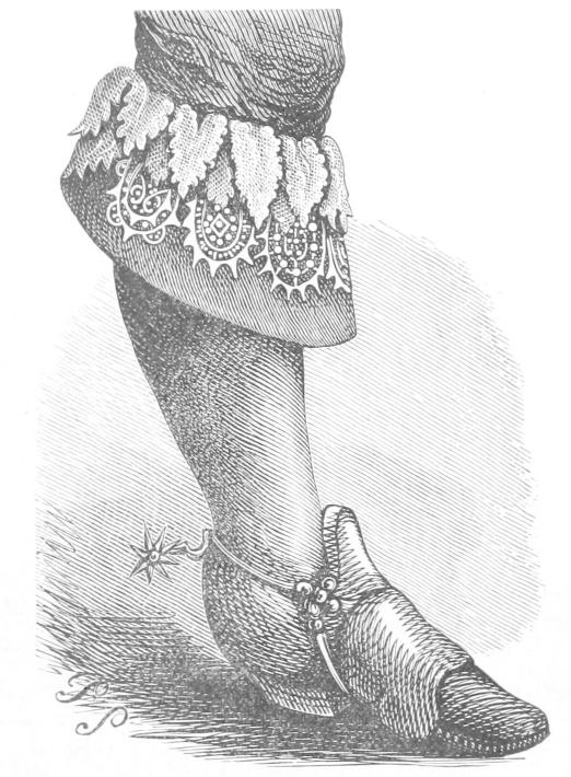Lace boot top, detail from portrait of
    Marquis de Cinq-Mars