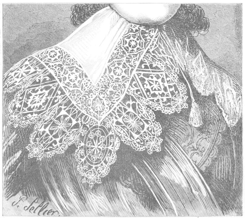 Lace collar, detail from portrait of
    Marquis de Cinq-Mars