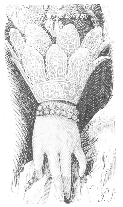 Detail of lace cuff