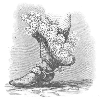 Detail of lace boot top