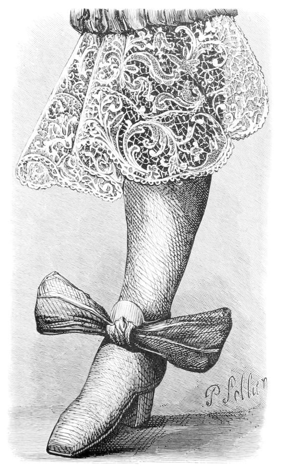 Hanging lace boot top