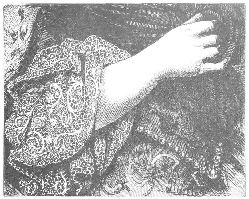 Detail of lace cuff