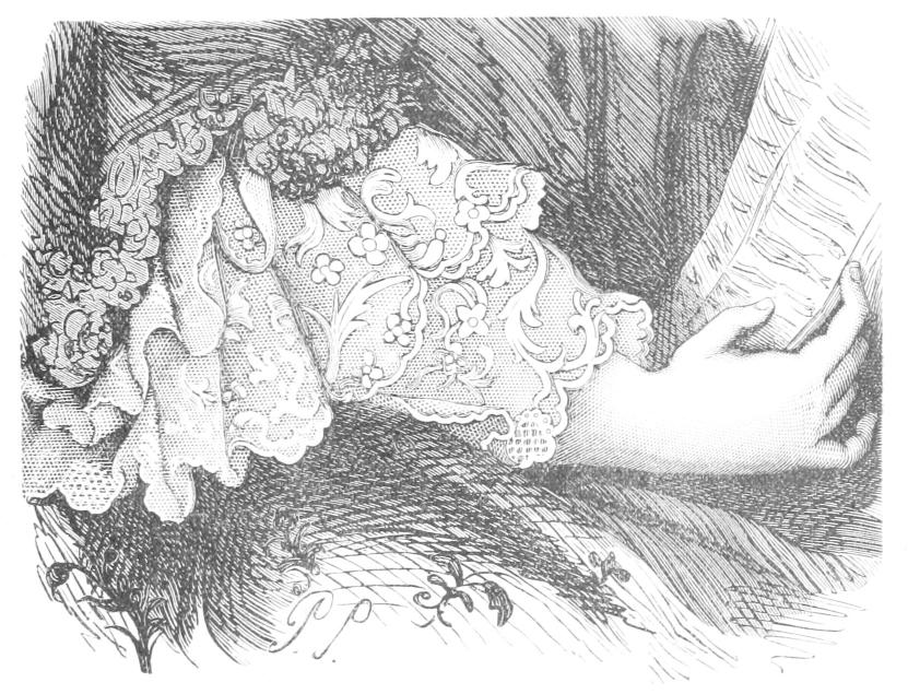 Detail of lace cuff