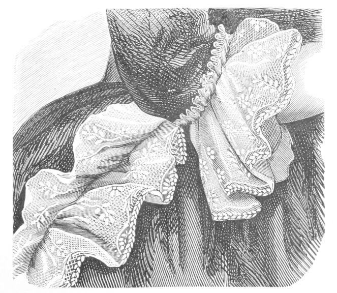 Detail of Marie-Antoinette's lace cuffs