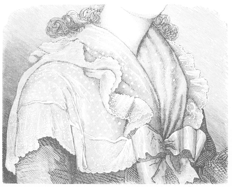 Lace worn over shoulders