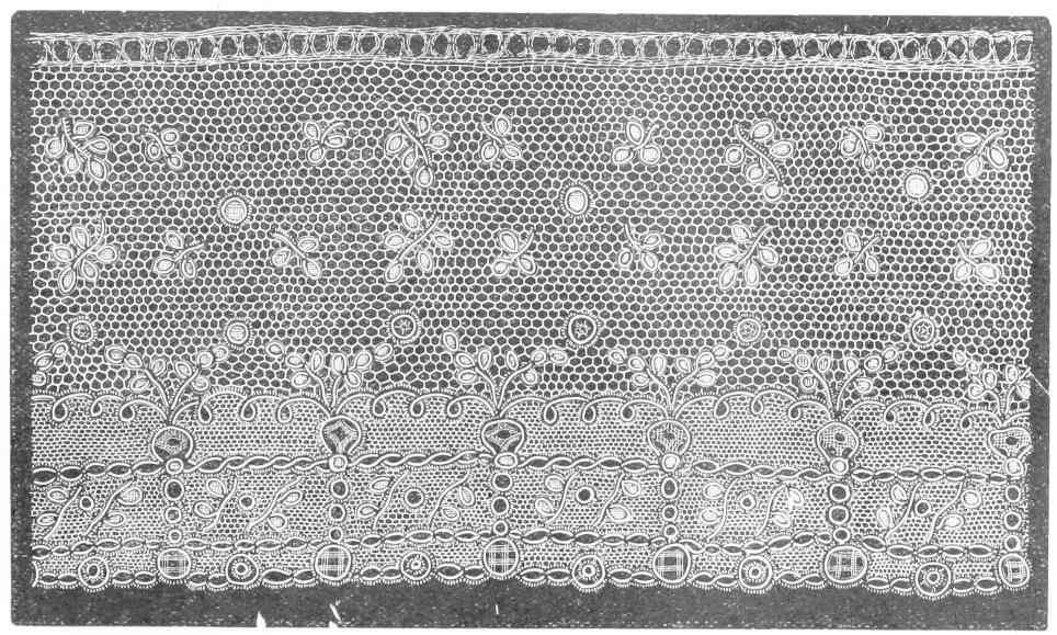 Lace, small sprigs of leaves
