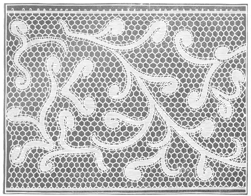 Abstract stems on hexagonal ground