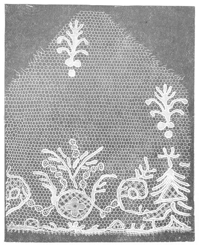 Lace with crude tree designs
