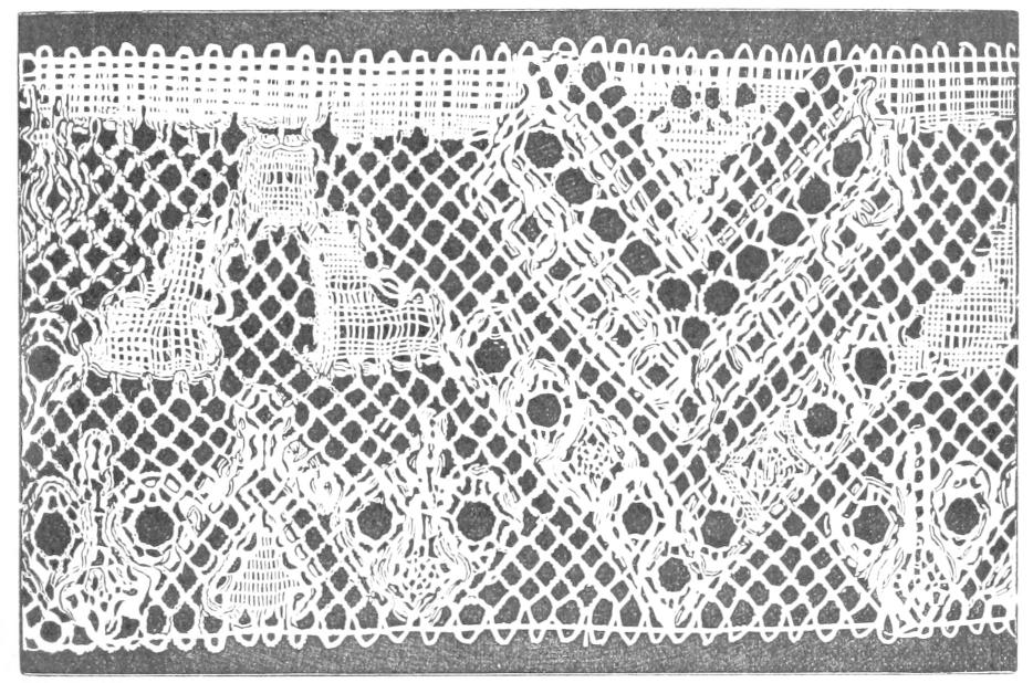 Lace made with thick thread