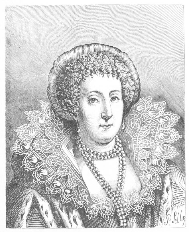 Lady with wide flat lace ruff