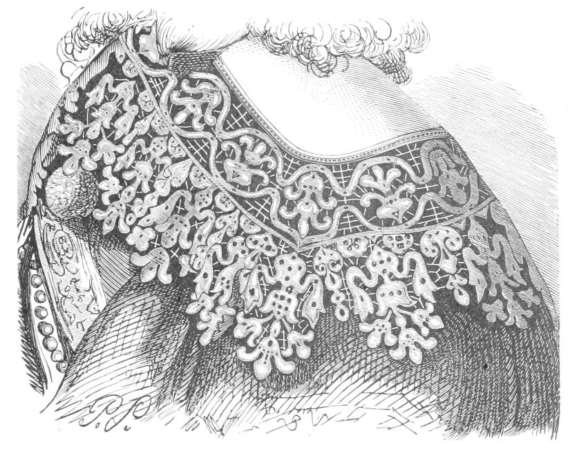 Lace on shoulder