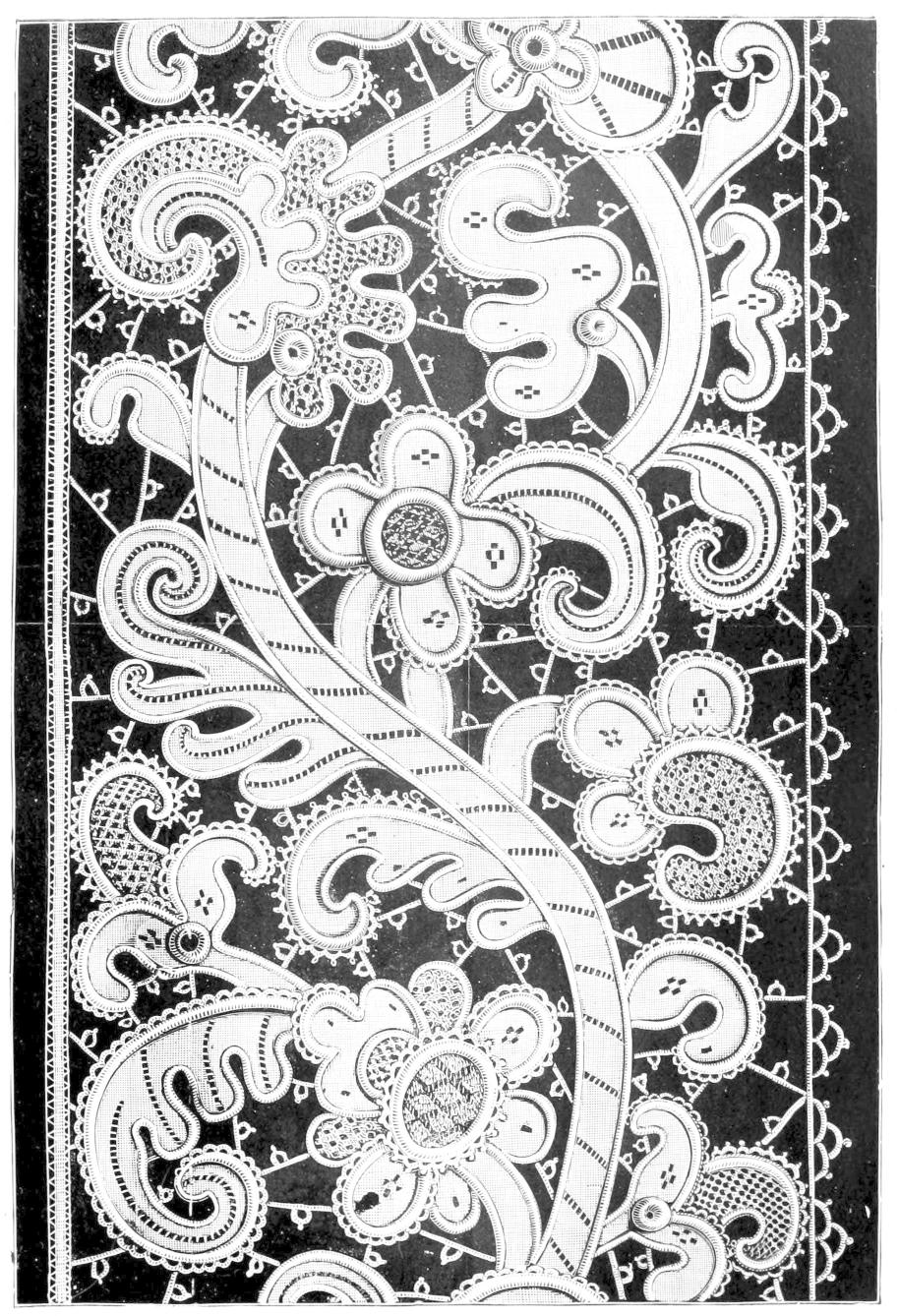 Foliage and flowers in relief