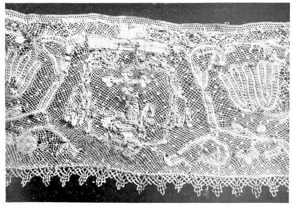 Lace with heraldic shield