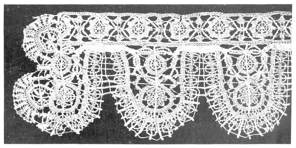 Lace border with elaborate points