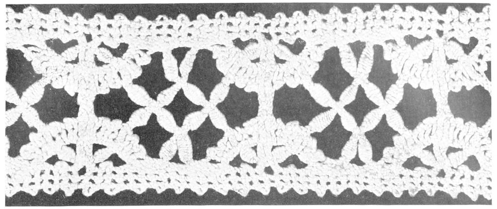 Lace made with thick thread