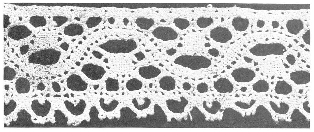 Lace made with thick thread