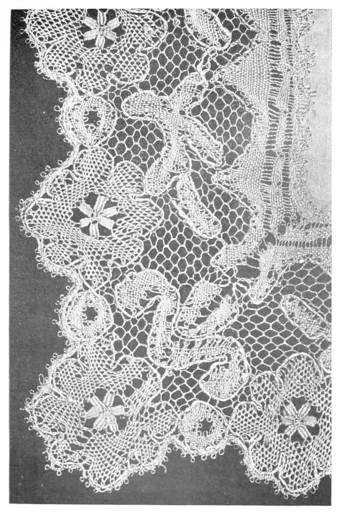 Corner of lace piece
