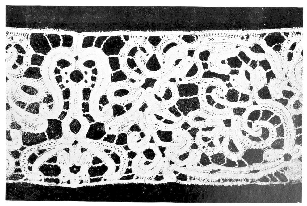 Lace built up from tapes