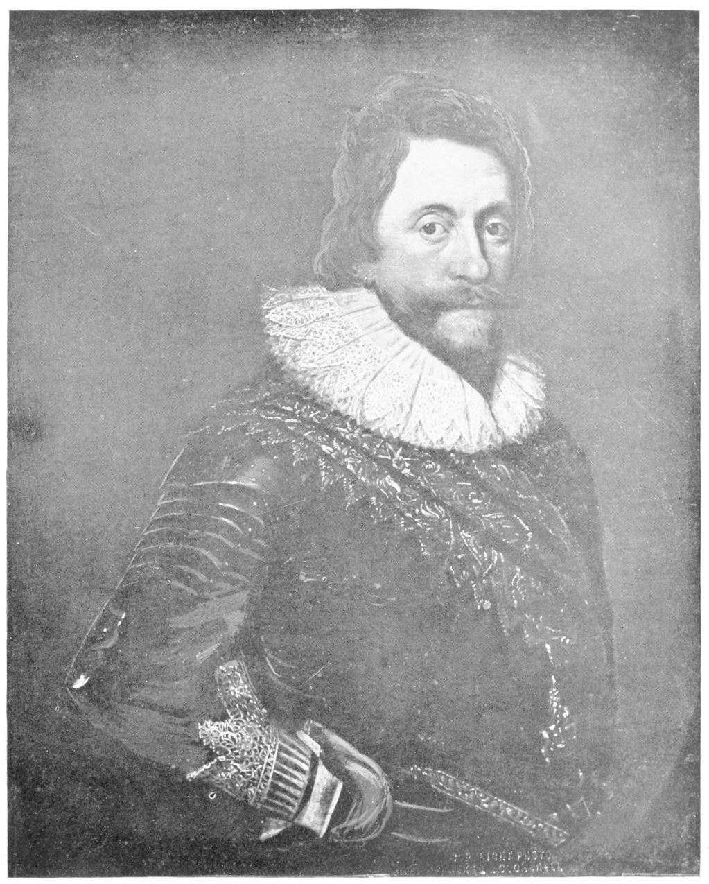 Man with lace ruff and cuffs