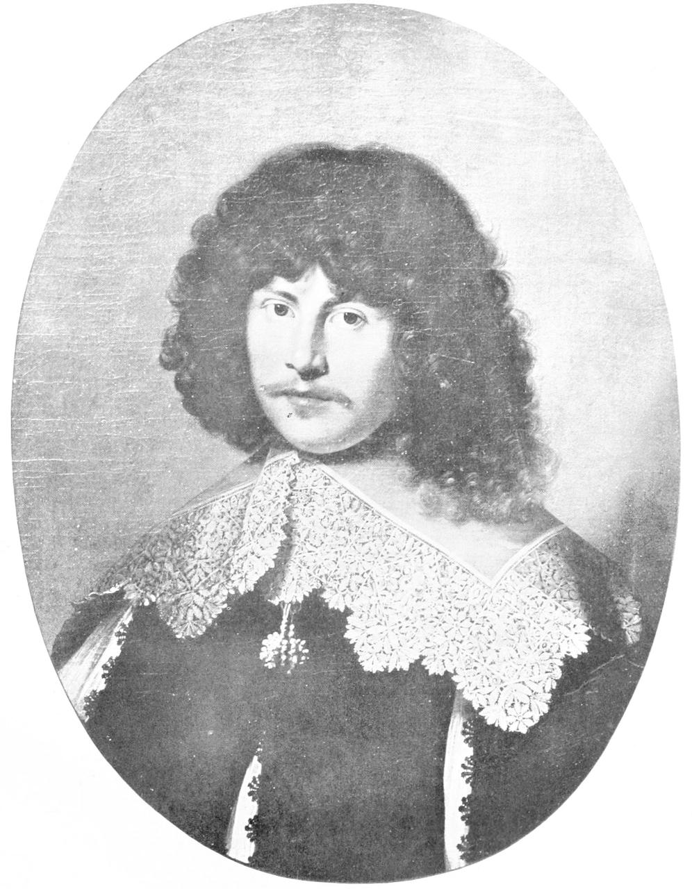 Man with lace over shoulders