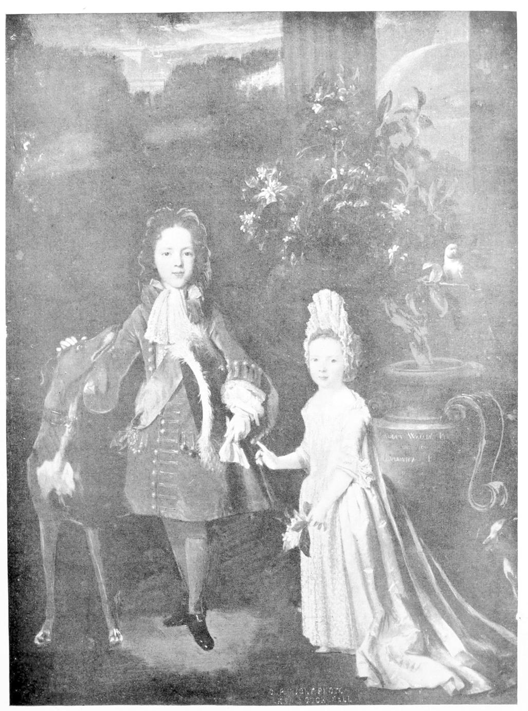 Boy and girl with dog