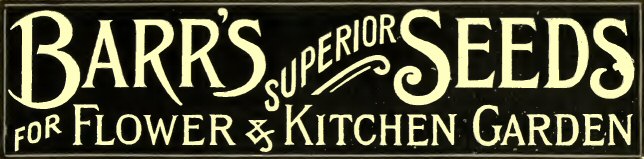 Graphic heading for Barr’s Superior Seeds for Flowers
& Kitchen Garden