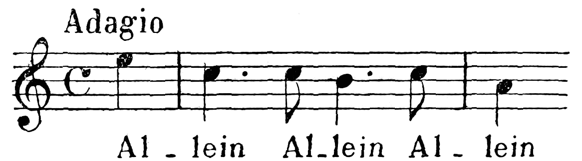Musical Notation: Adagio, Al — lein Al—lein Al — lein