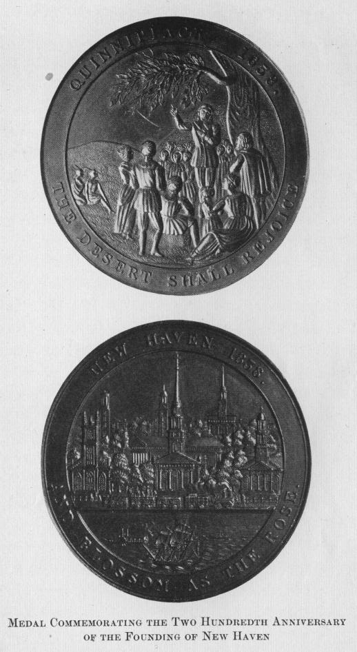 [Image: Medal commemorating the two hundredth anniversary of the founding of New Haven.]