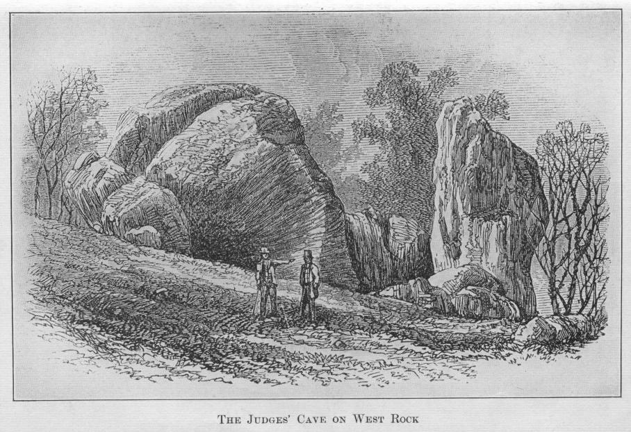 [Image: The Judges’ Cave on West Rock.]