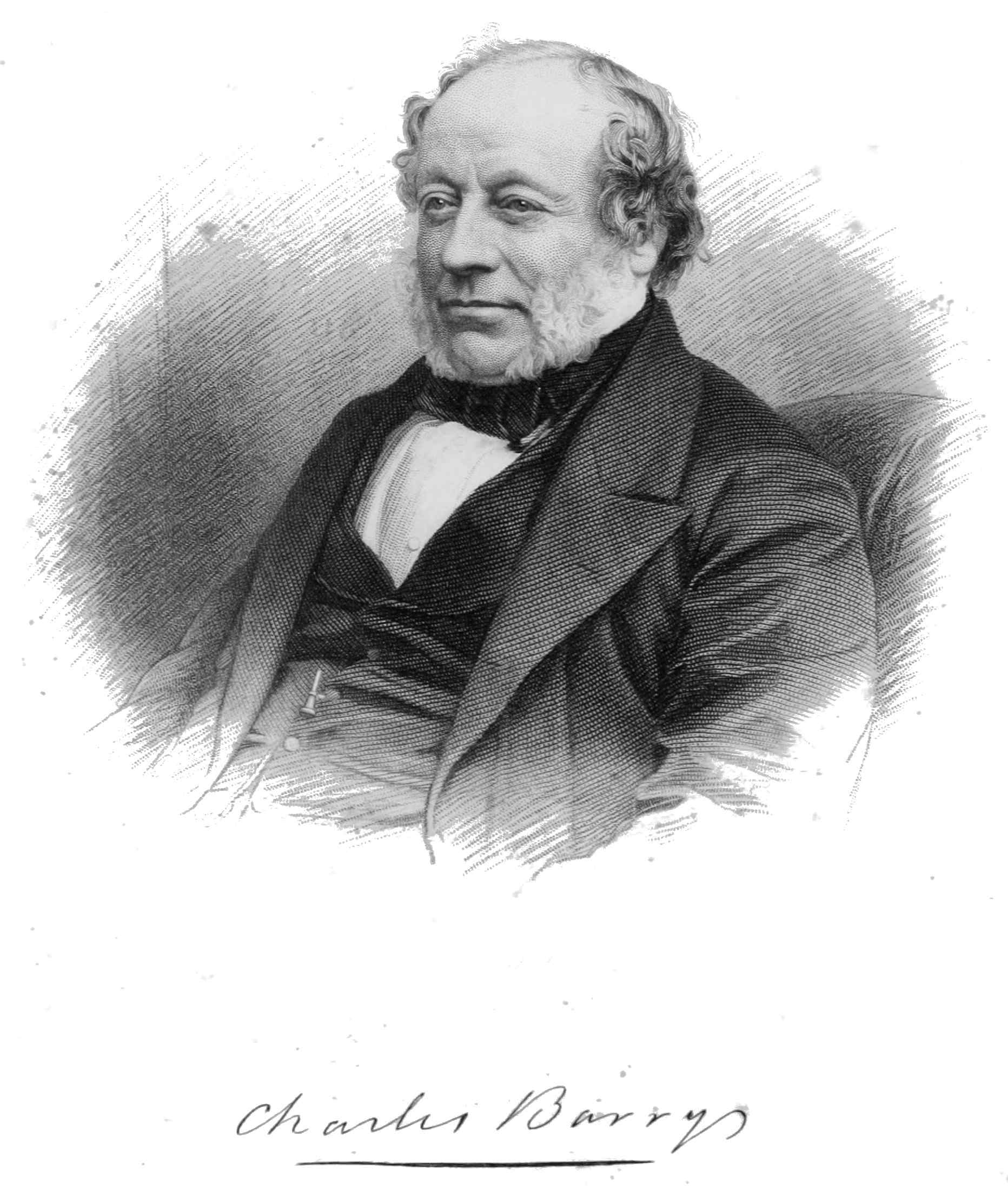 Image of and signature of Charles Barry